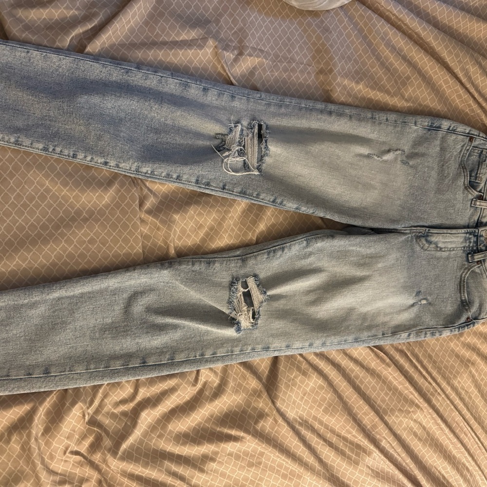 Women's Straight Leg Jeans - Light Blue old navy OF STRAIGHT